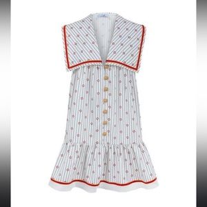 My Beachy Side x Emily in Paris Nautique Mini Dress NWT Medium Lifesaver Print